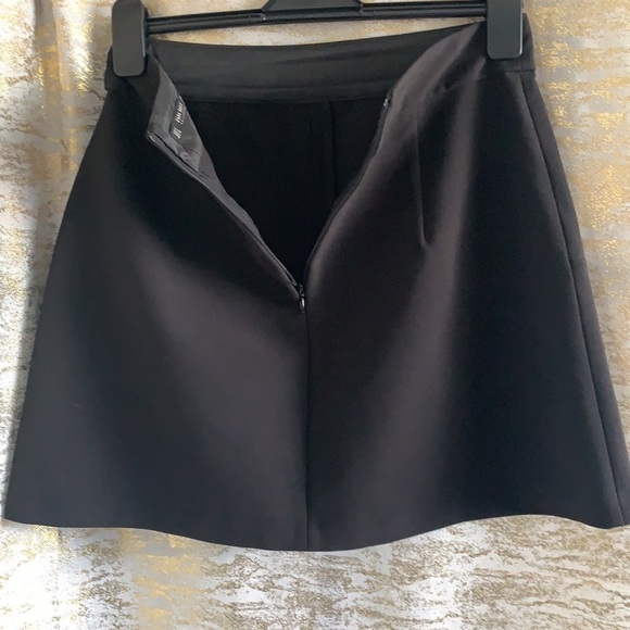 ZARA Black Mini Mod Boxy Studded Skirt Size M - Picture 9 of 13